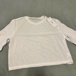 Buff Bunny White Mesh top NWT